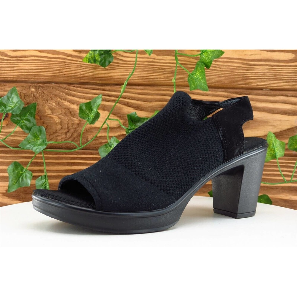 Steven‎ Women Sz 7.5 M Black Pump Synthetic Shoes Esens